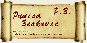 Puniša Beoković vizit kartica